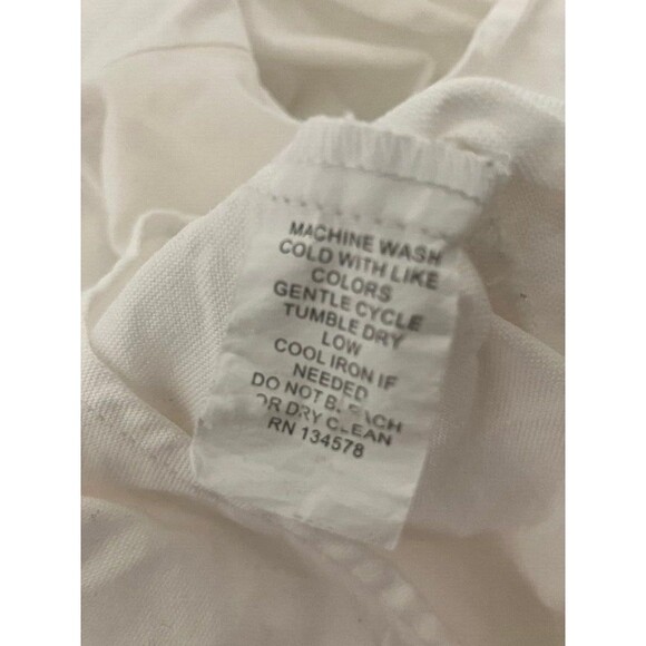 Vineyard Vines White Dress Shirt Button Down Pink Whale Shep Ian Size 10 Medium - Picture 7 of 9